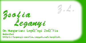 zsofia leganyi business card